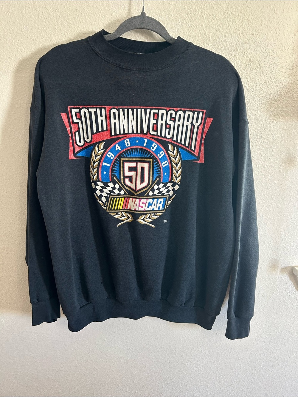 Vintage 90s Tultex NASCAR Racing Crewneck Sweatshirt Mens Size L